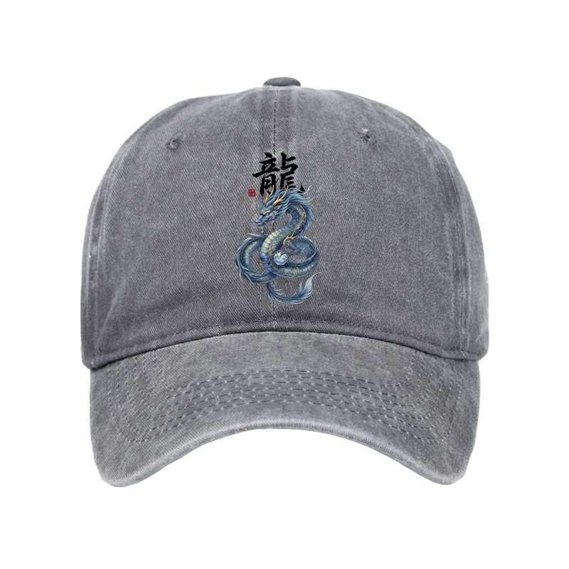 Tokyo-Tiger Mythic Blue Dragon Washed Cap