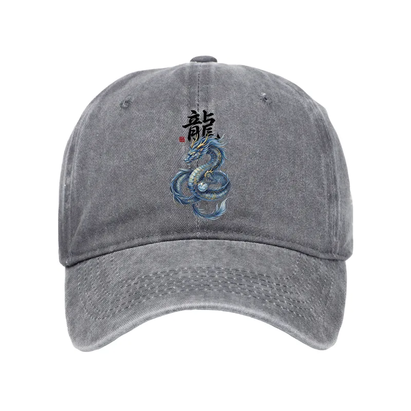 Tokyo-Tiger Mythic Blue Dragon Washed Cap