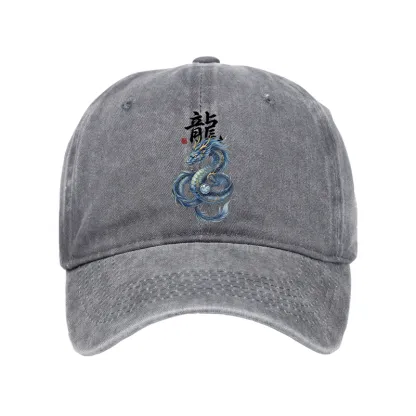 Tokyo-Tiger Mythic Blue Dragon Washed Cap