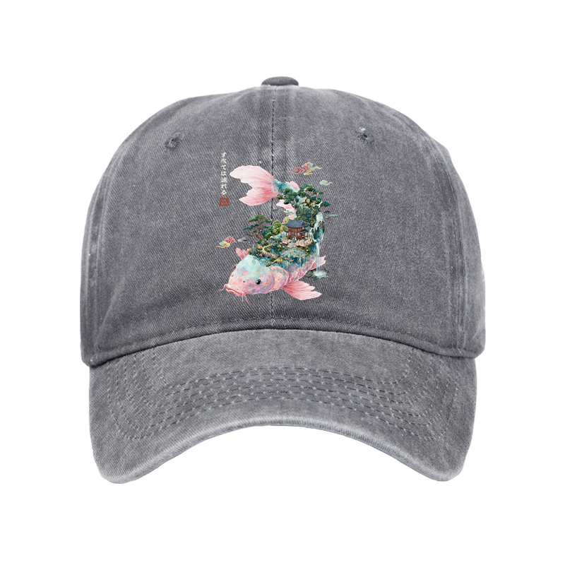 Tokyo-Tiger Journey Of The Flowing Koi Washed Cap