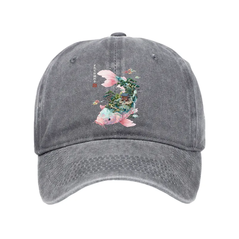 Tokyo-Tiger Journey Of The Flowing Koi Washed Cap