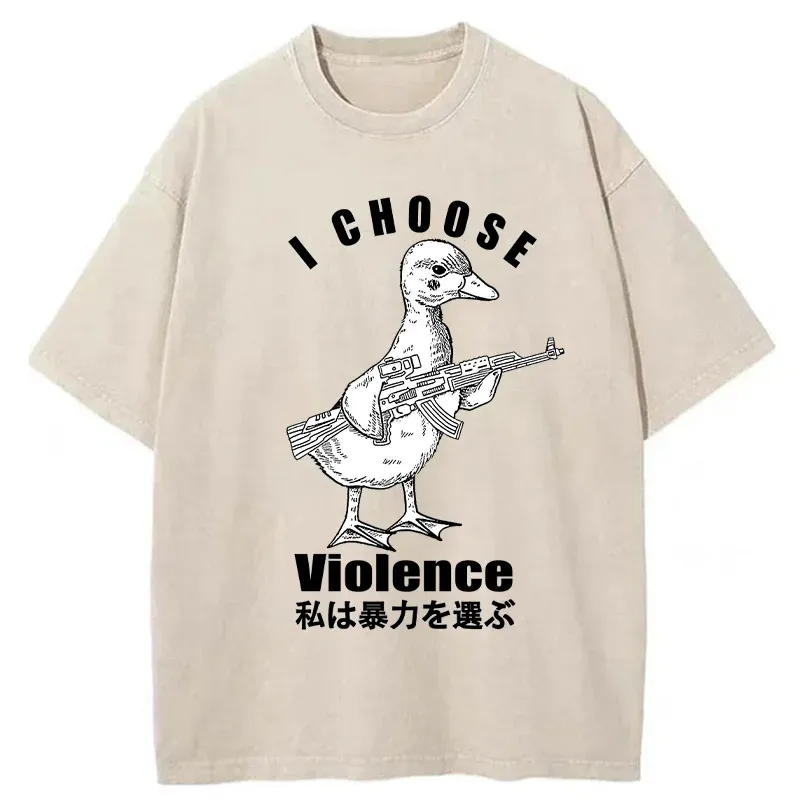 Tokyo-Tiger I Choose Violence Washed T-Shirt
