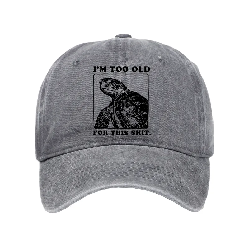 Tokyo-Tiger Turtle I Quit Meme Energy Washed Cap