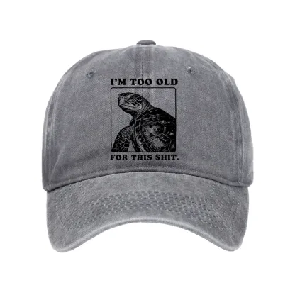 Tokyo-Tiger Turtle I Quit Meme Energy Washed Cap