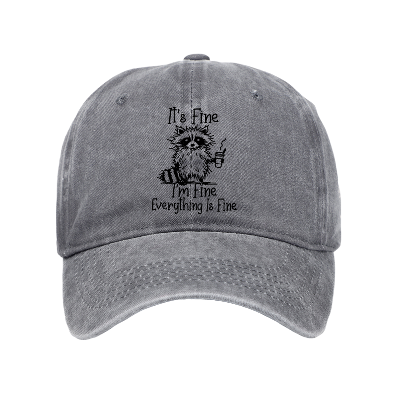 Tokyo-Tiger Raccoon Fine Meme Washed Cap