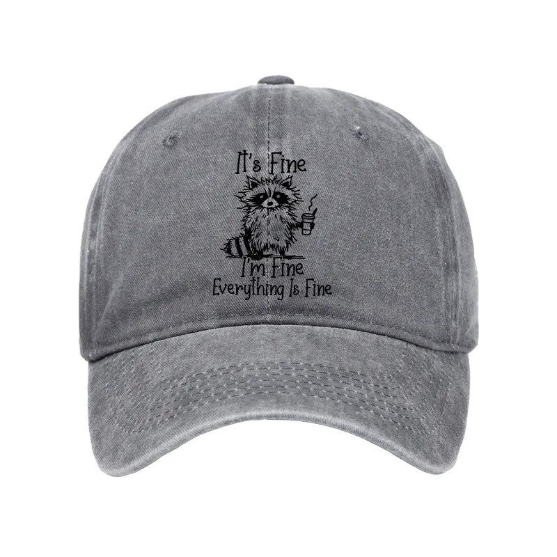 Tokyo-Tiger Raccoon Fine Meme Washed Cap