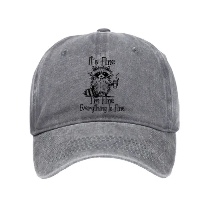 Tokyo-Tiger Raccoon Fine Meme Washed Cap