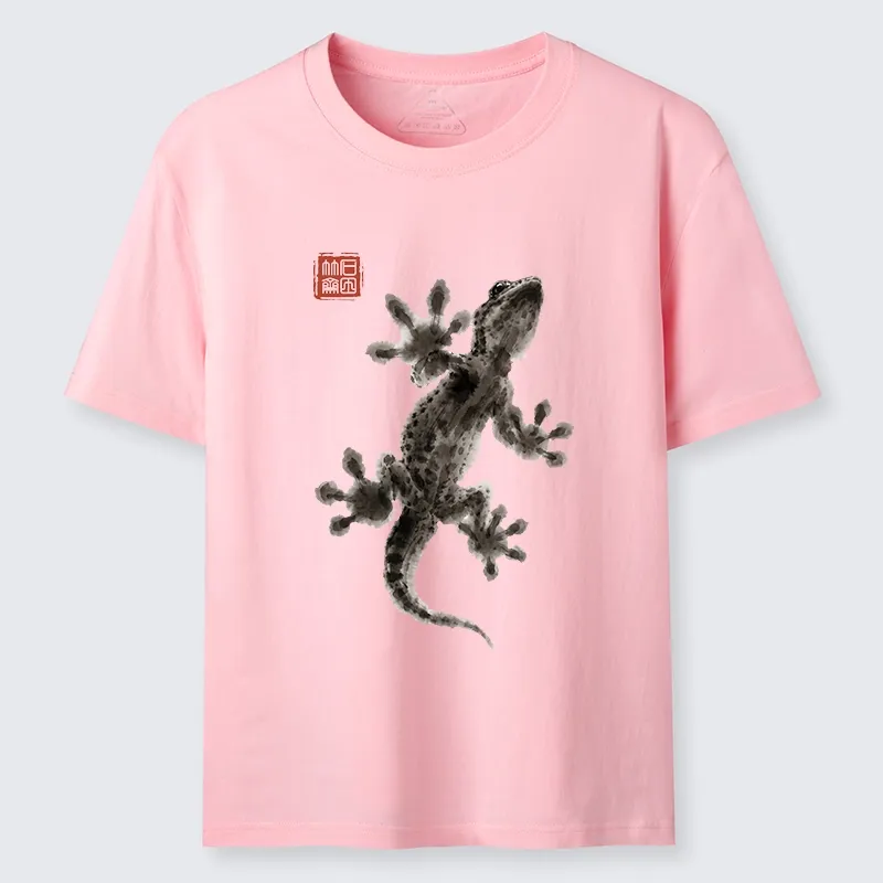 Tokyo-Tiger Minimal Asian Ink Brush Gecko Vibe Classic T-Shirt Sale