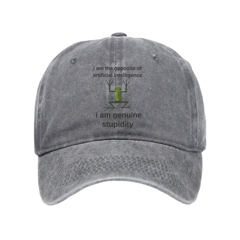 Tokyo-Tiger Genuine Stupidity Frog Meme Washed Cap