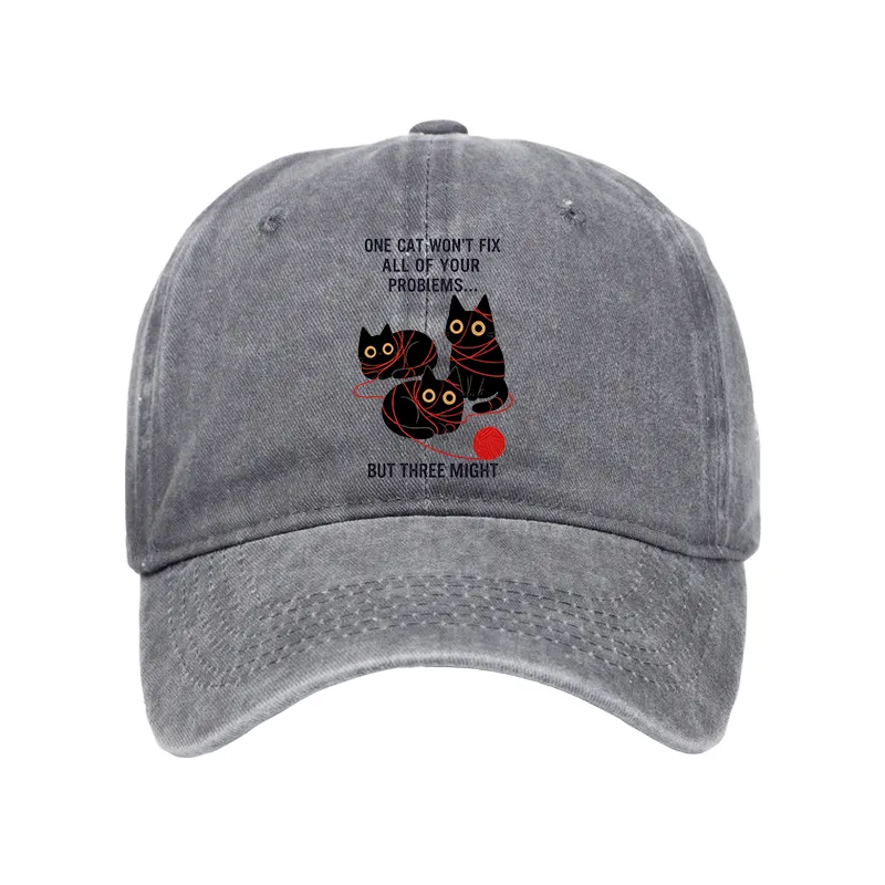 Tokyo-Tiger Three Cats Fix All Problems Washed Cap