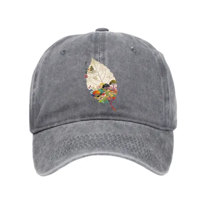 Tokyo-Tiger One Leaf Holds A Tiny Colorful World Washed Cap