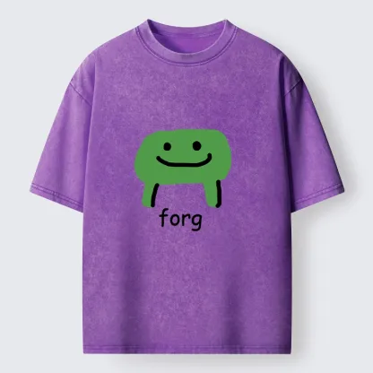 Tokyo-Tiger Smiling Forg Washed T-Shirt