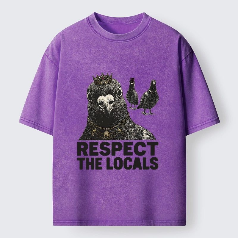 Tokyo-Tiger Royal Pigeon Graphic Washed T-Shirt