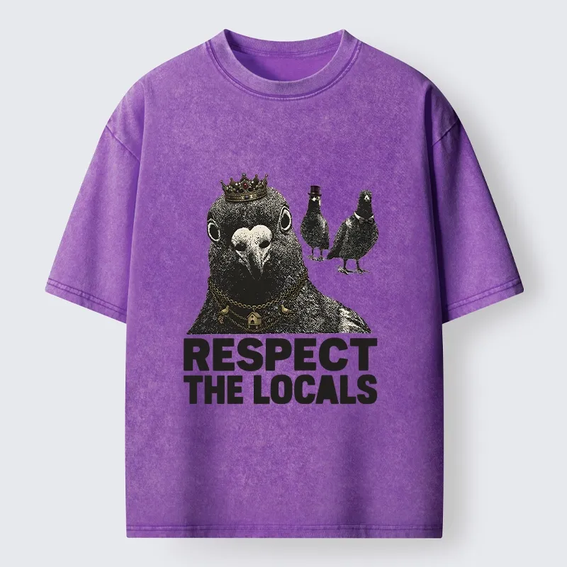 Tokyo-Tiger Royal Pigeon Graphic Washed T-Shirt
