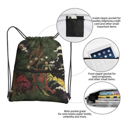 Tokyo-Tiger Japanese Yokai Drawstring Backpack