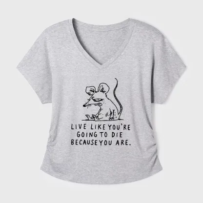 Tokyo-Tiger Funny Meme Sarcastic Rat Life Truth Modal Dolman Sleeve T-Shirt