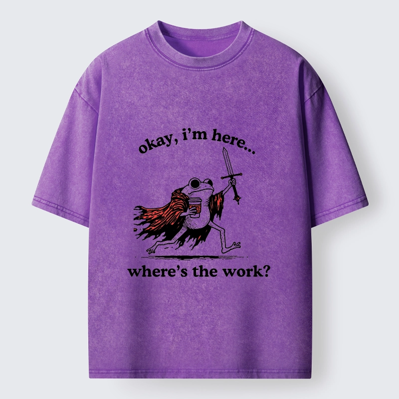 Tokyo-Tiger Warrior Frog On Duty Washed T-Shirt