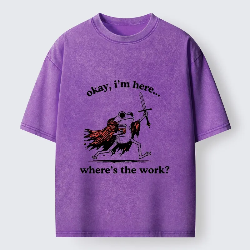 Tokyo-Tiger Warrior Frog On Duty Washed T-Shirt