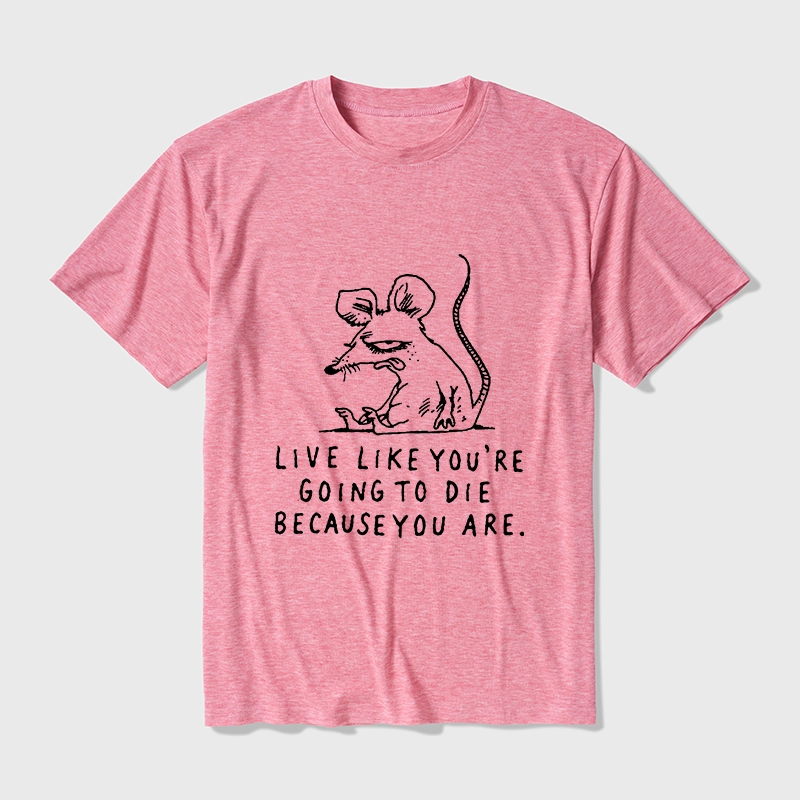 Tokyo-Tiger Funny Meme Sarcastic Rat Life Truth Cotton Blend T-Shirt