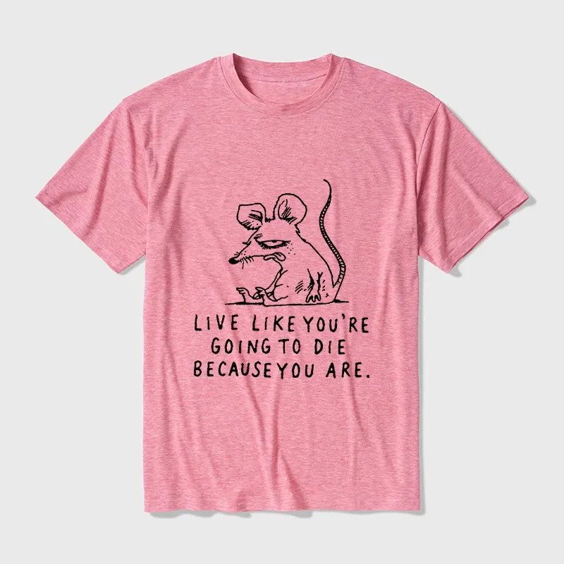 Tokyo-Tiger Funny Meme Sarcastic Rat Life Truth Cotton Blend T-Shirt