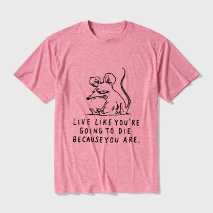 Tokyo-Tiger Funny Meme Sarcastic Rat Life Truth Cotton Blend T-Shirt