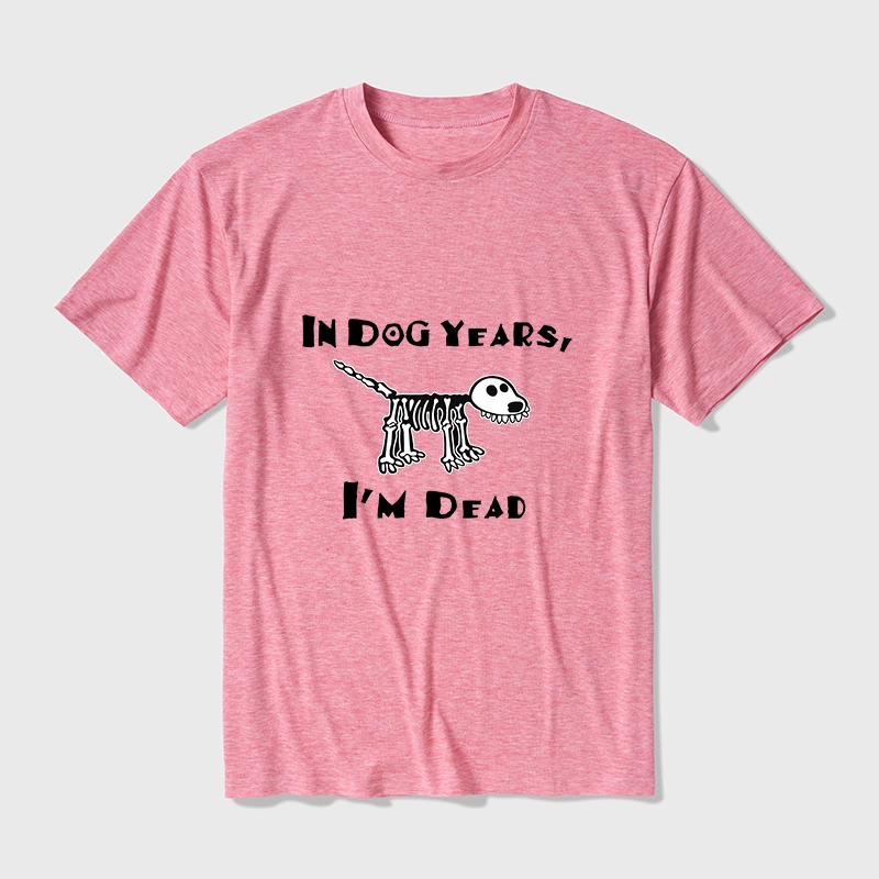 Tokyo-Tiger Funny Meme Old Dog Dead In Dog Years Vibe Cotton Blend T-Shirt
