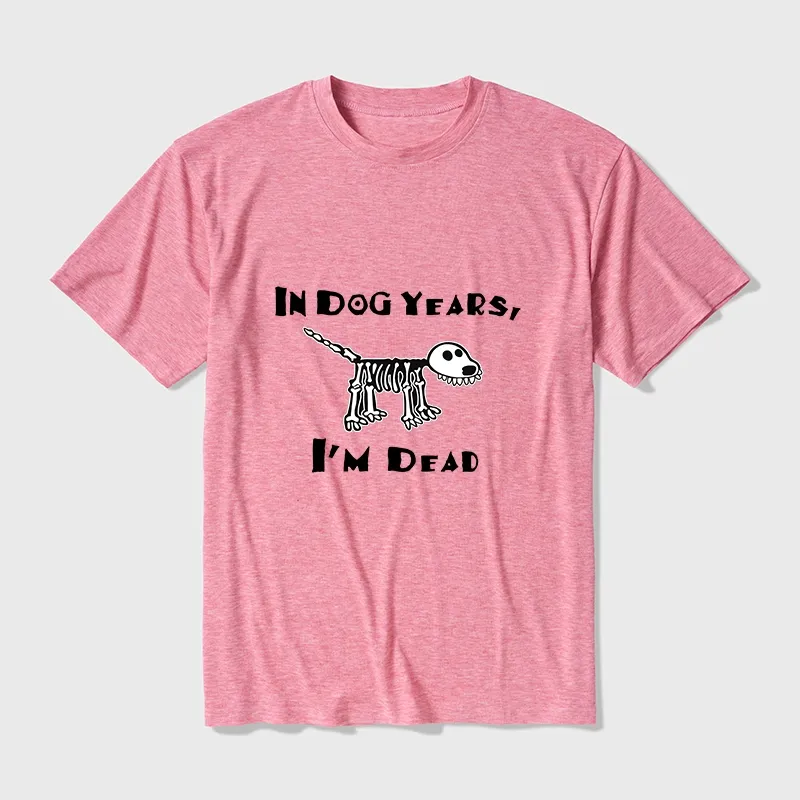 Tokyo-Tiger Funny Meme Old Dog Dead In Dog Years Vibe Cotton Blend T-Shirt