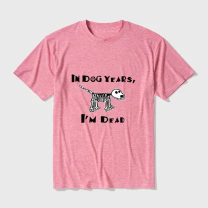 Tokyo-Tiger Funny Meme Old Dog Dead In Dog Years Vibe Cotton Blend T-Shirt