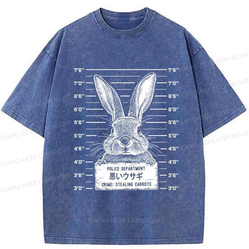 Tokyo-Tiger The Arrested Rabbit Washed T-Shirt Sale