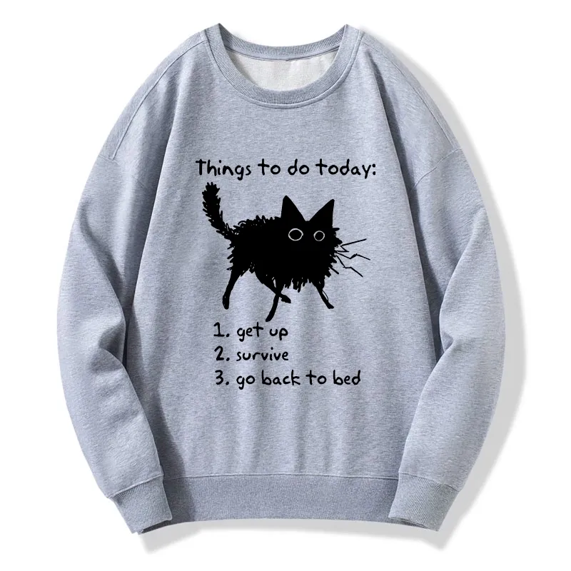 Tokyo-Tiger Lazy Cat Survive Day Funny Meme Classic Sweatshirt Sale