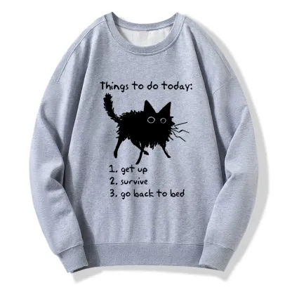 Tokyo-Tiger Lazy Cat Survive Day Funny Meme Classic Sweatshirt