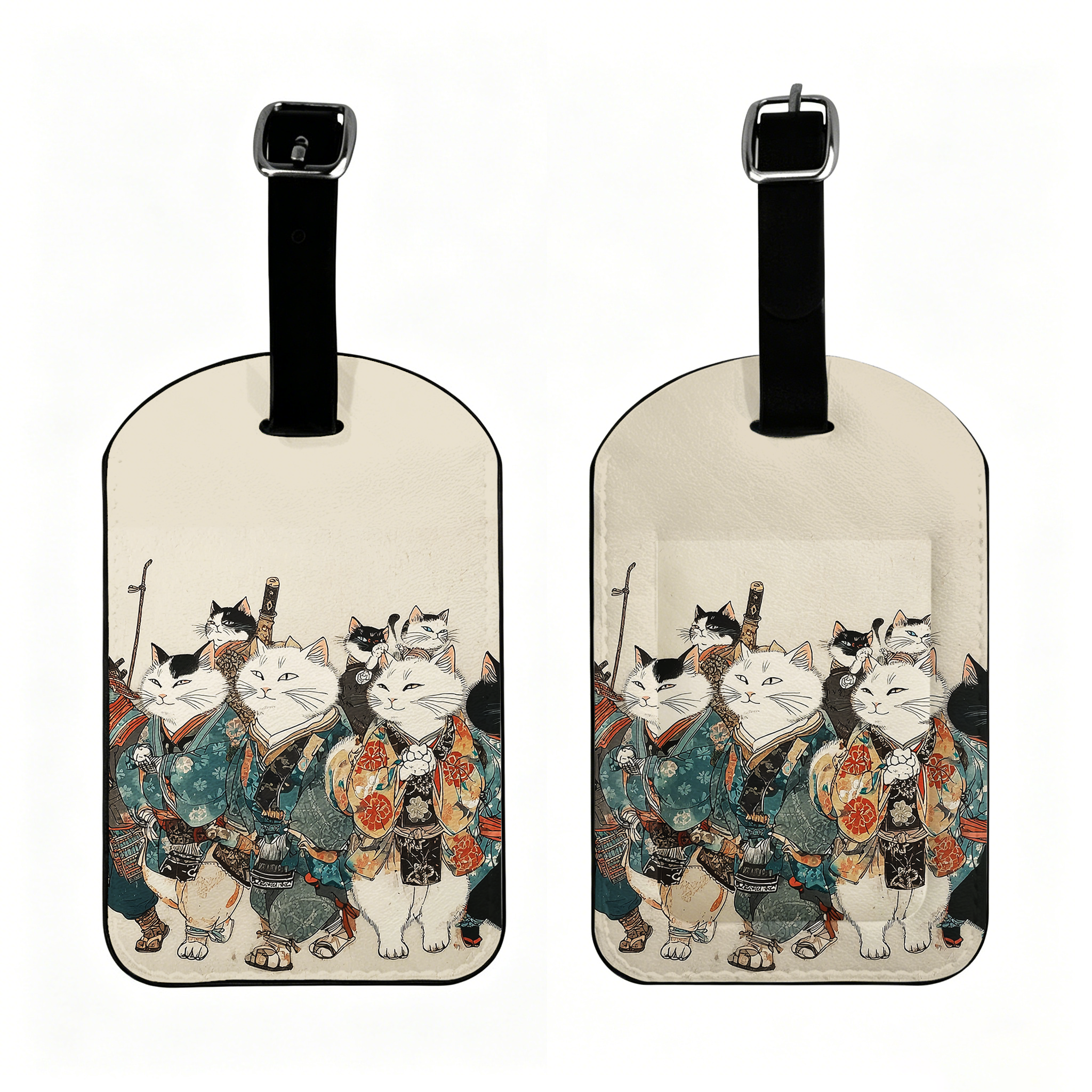 Tokyo-Tiger Samurai Cats Assemble Luggage Tag