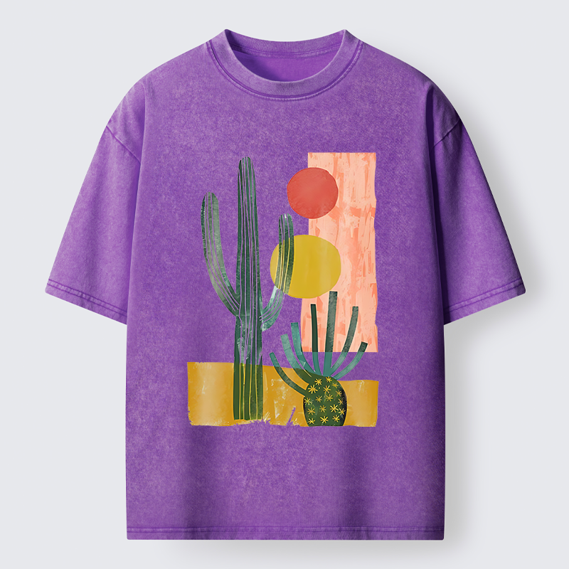 Tokyo‑Tiger Minimalist Desert Washed T-Shirt