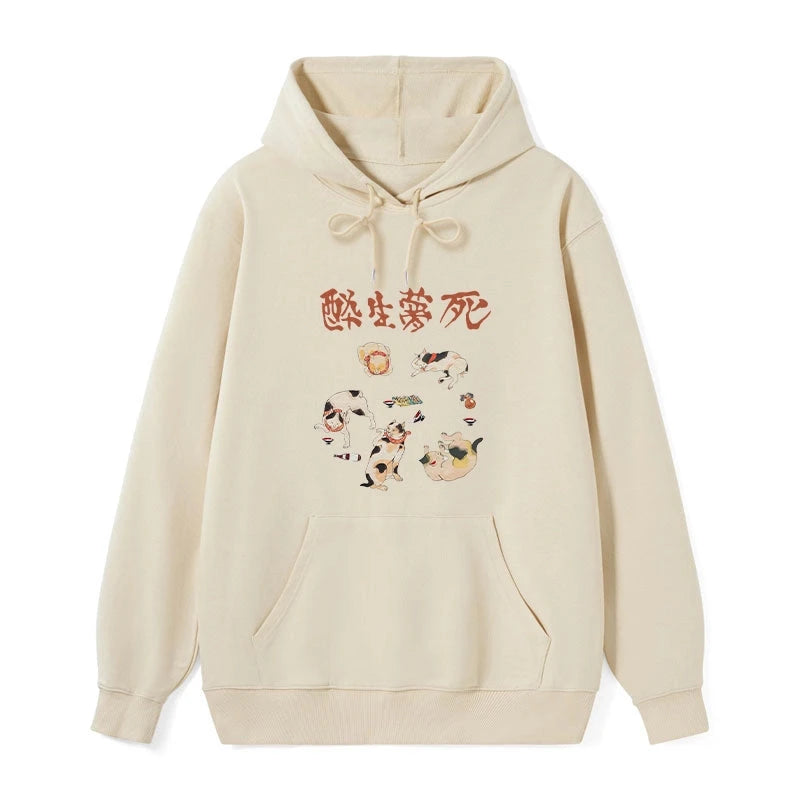 Tokyo-Tiger Drunken Cats Classic Hoodie