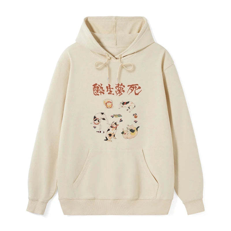 Tokyo-Tiger Drunken Cats Classic Hoodie