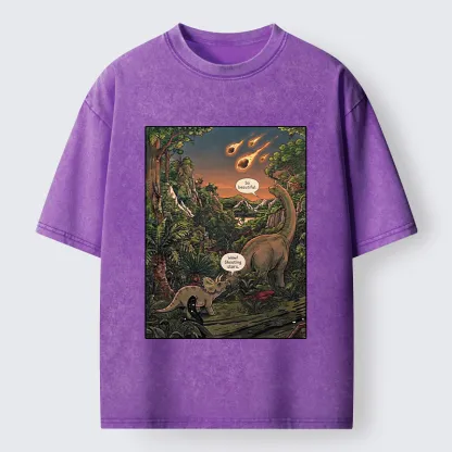 Tokyo‑Tiger Meteor Disaster Funny Washed T-Shirt