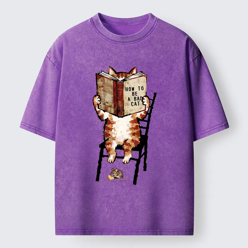 Tokyo‑Tiger Be A Bad Cat Washed T-Shirt