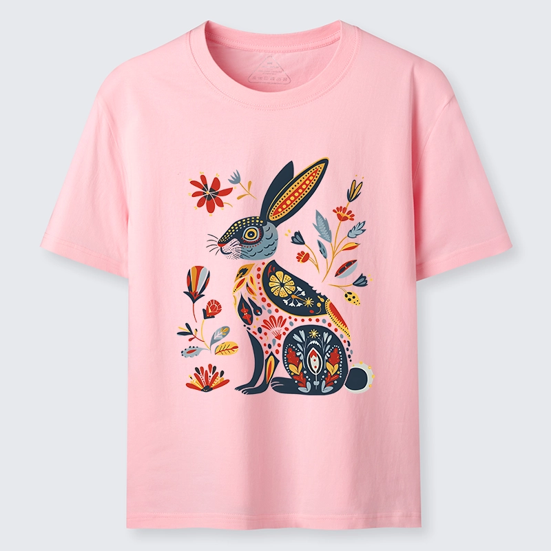 Tokyo-Tiger Folk Hare Bloom Classic T-Shirt