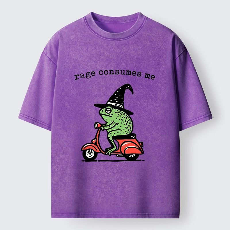 Tokyo-Tiger Angry Wizard Frog Meme Washed T-Shirt