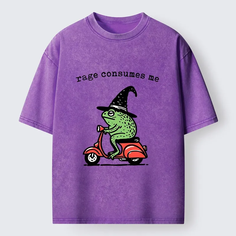 Tokyo-Tiger Angry Wizard Frog Meme Washed T-Shirt