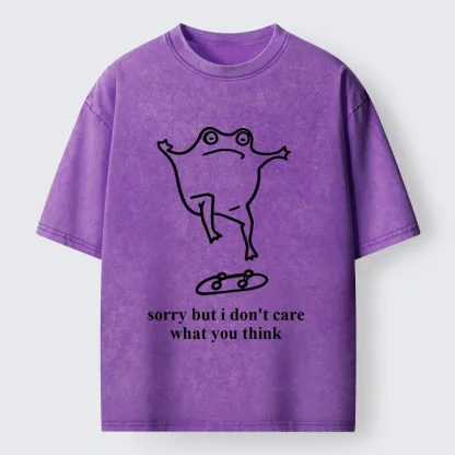 Tokyo-Tiger Skate Frog No Worries Art Washed T-Shirt