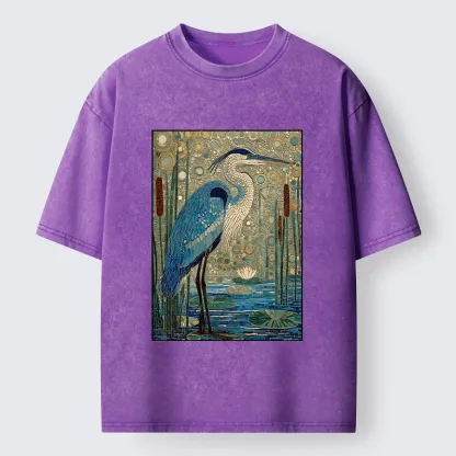 Tokyo‑Tiger Golden Pond Bird Washed T‑Shirt