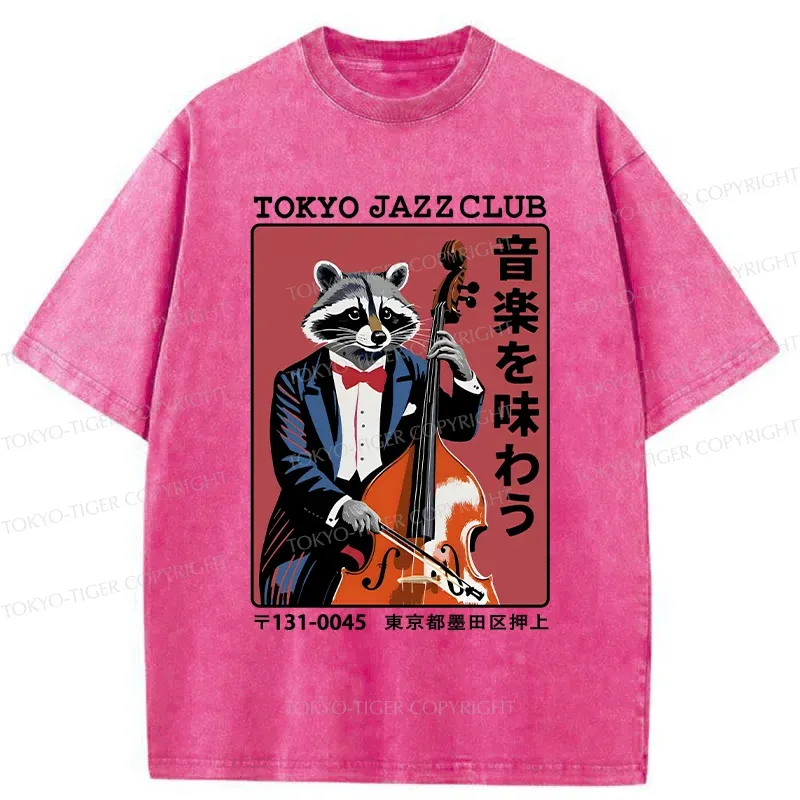 Tokyo-Tiger Tokyo Jazzclub Funny Washed T-Shirt