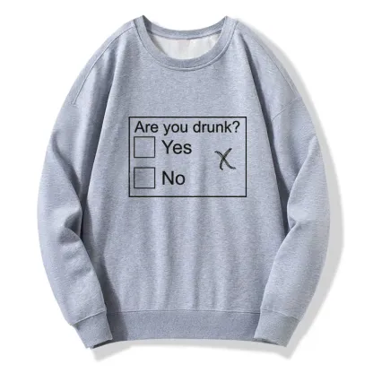 Tokyo-Tiger Confused Drunk Checkbox Graphic Classic Sweatshirt