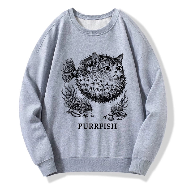 Tokyo-Tiger Spiky Puffer With Cute Cat Head Classic Sweatshirt