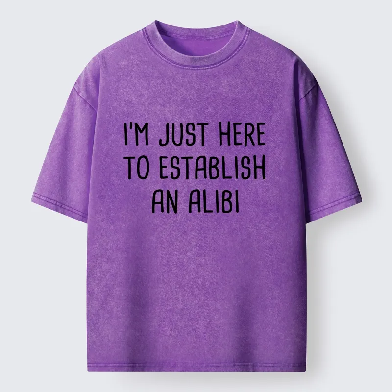 Tokyo-Tiger Funny Alibi Meme Washed T-Shirt