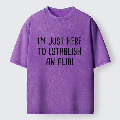 Tokyo-Tiger Funny Alibi Meme Washed T-Shirt