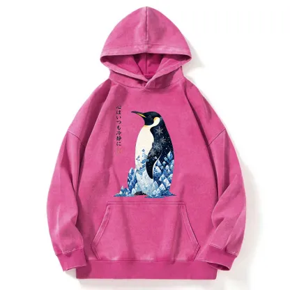 Tokyo-Tiger Keep Calm Penguin Washed Hoodie