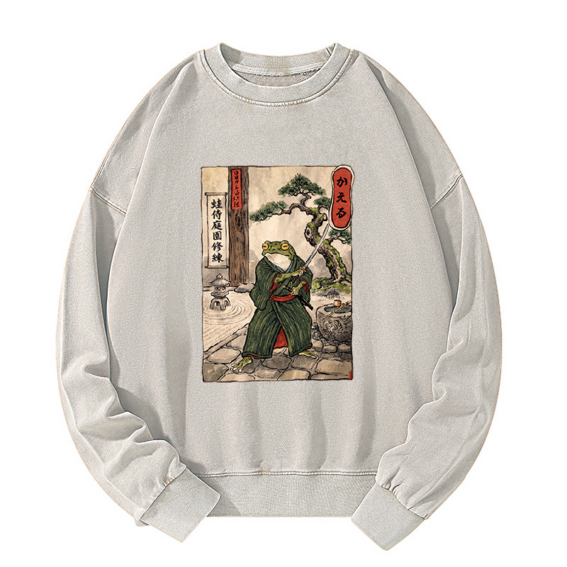 Tokyo-Tiger Samurai Frog Training Washed Sweatshirt
