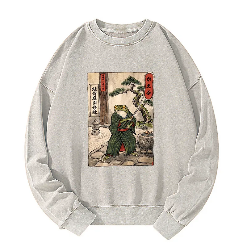 Tokyo-Tiger Samurai Frog Training Washed Sweatshirt